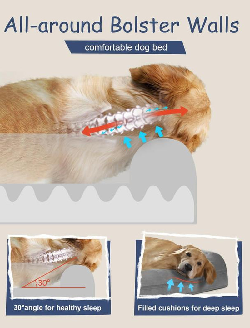 Orthopedic Waterproof Dog Bed with Removable Cover – For Large & XL Dogs