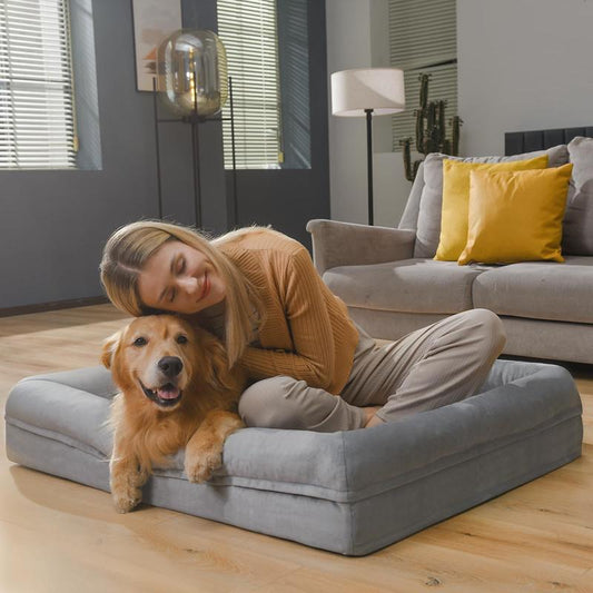 Orthopedic Waterproof Dog Bed with Removable Cover – For Large & XL Dogs