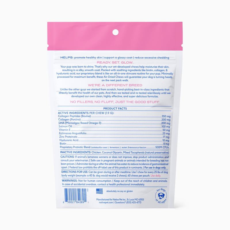 Native Pet Skin+Coat Chews™ for Dogs